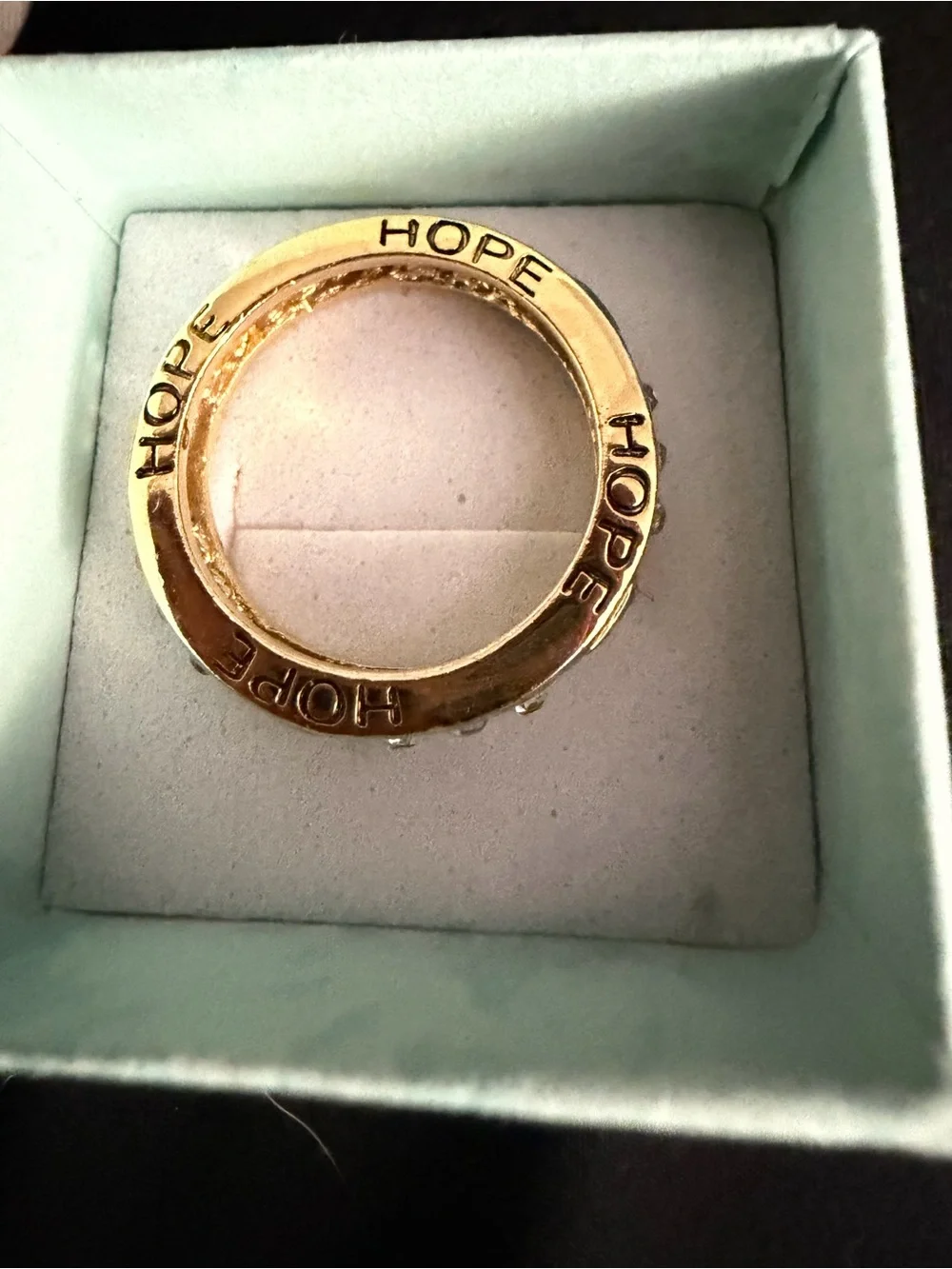 Gold Crystal Accent Women's Band